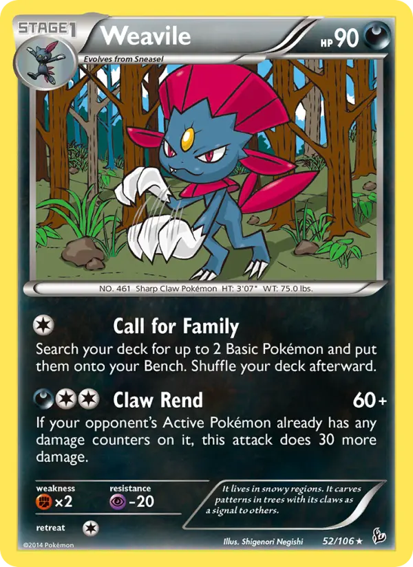 Weavile — Flashfire card #52