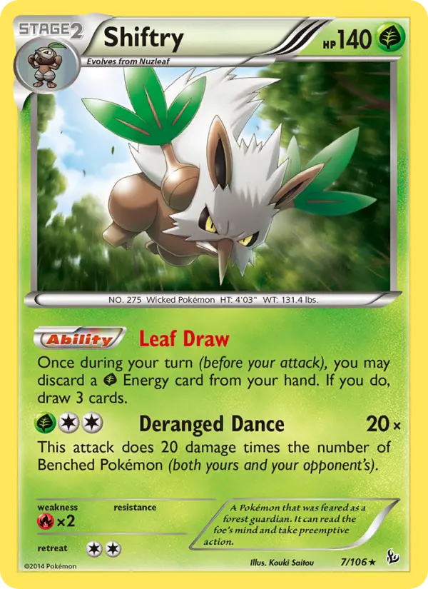 Shiftry — Flashfire card #7
