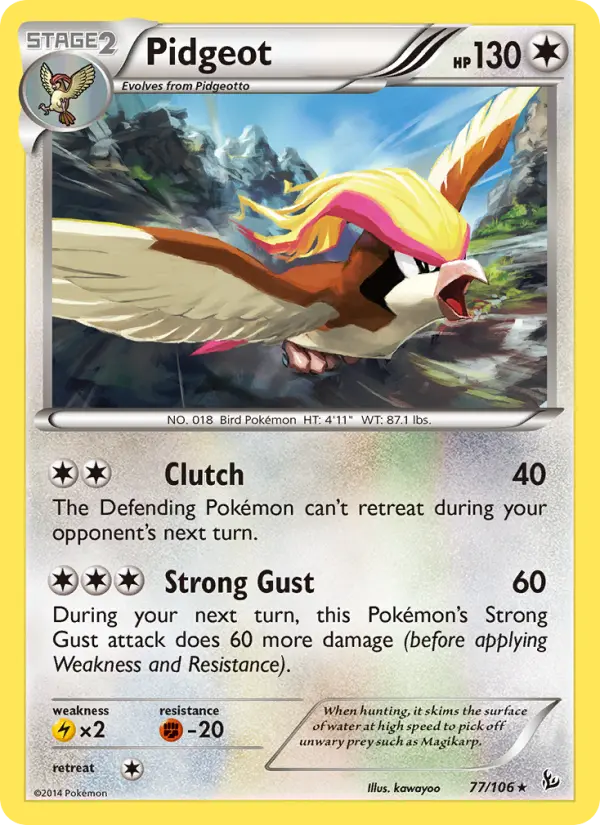 Pidgeot — Flashfire card #77