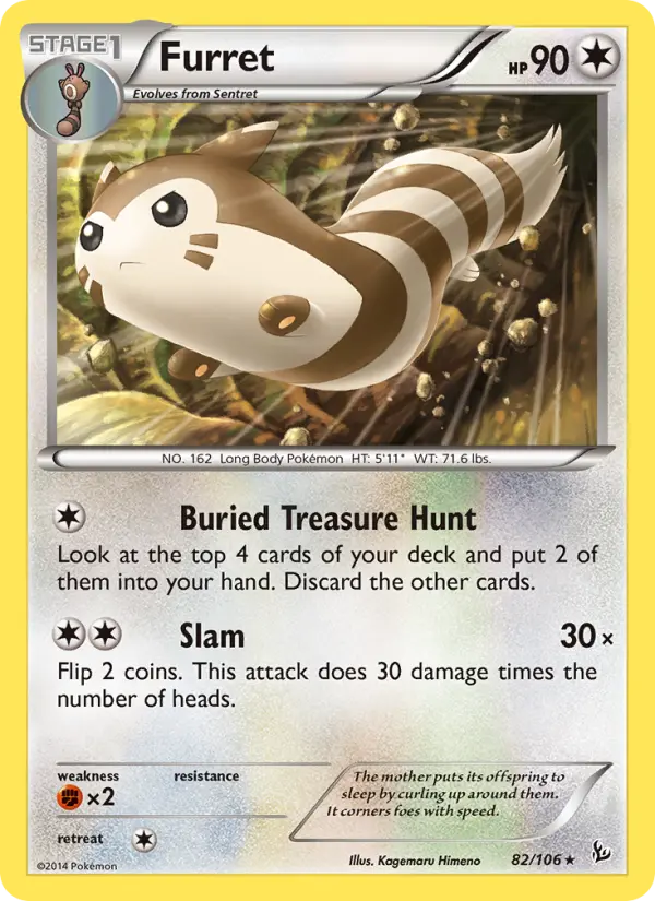 Furret — Flashfire card #82
