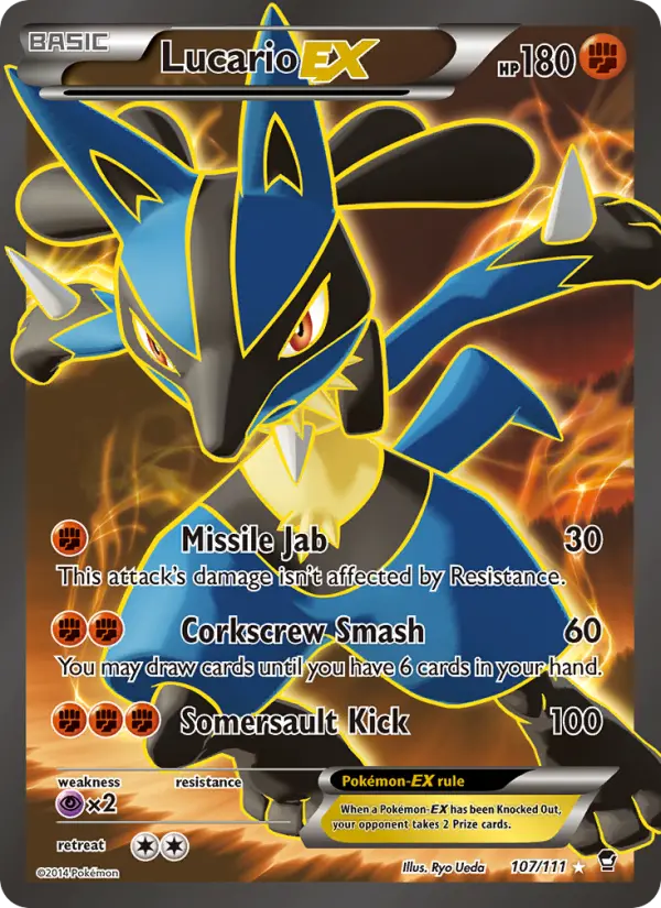 Lucario EX — Furious Fists card #107