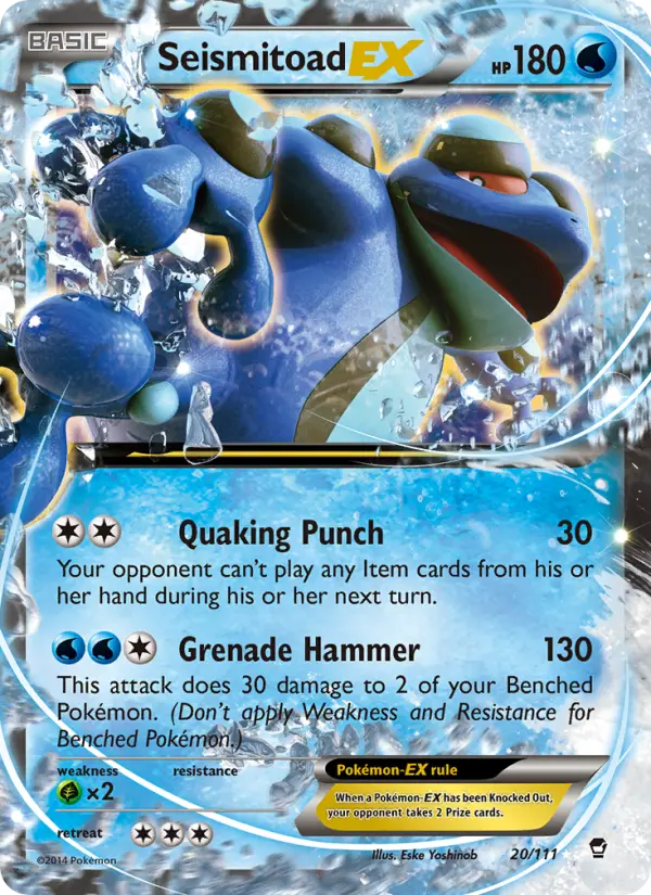 Seismitoad EX — Furious Fists card #20