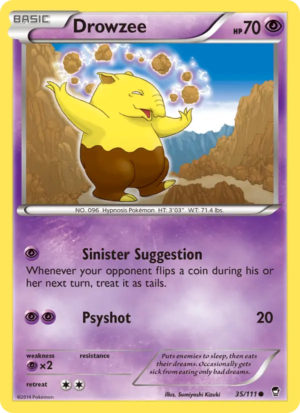 Drowzee — Furious Fists card #35