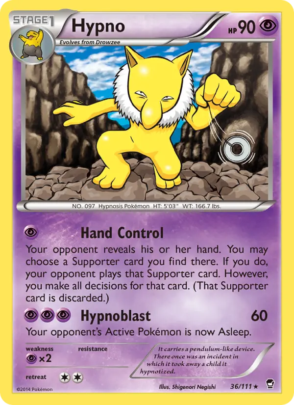 Hypno — Furious Fists card #36