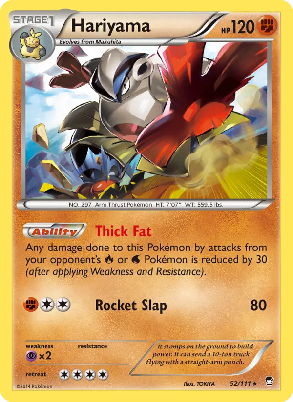 Hariyama — Furious Fists card #52
