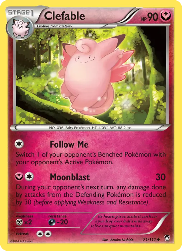 Clefable — Furious Fists card #71