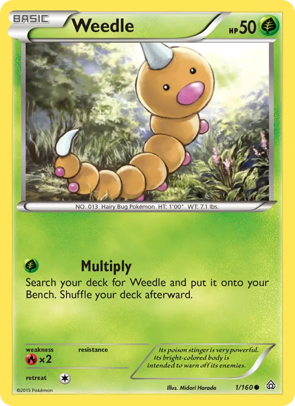 Weedle — Primal Clash card #1