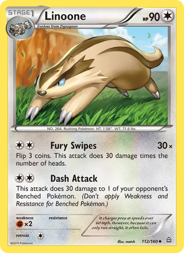 Linoone — Primal Clash card #112