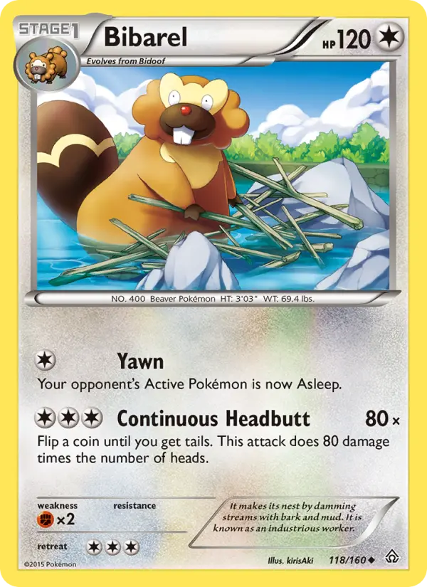Bibarel — Primal Clash card #118