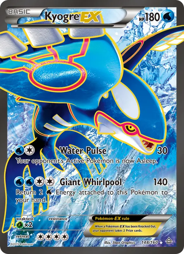 Kyogre EX — Primal Clash card #148