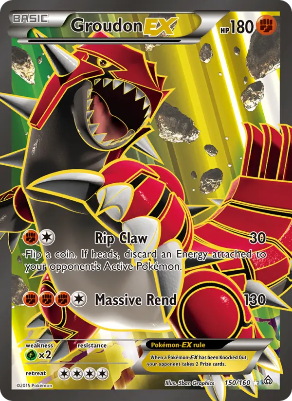 Groudon EX — Primal Clash card #150