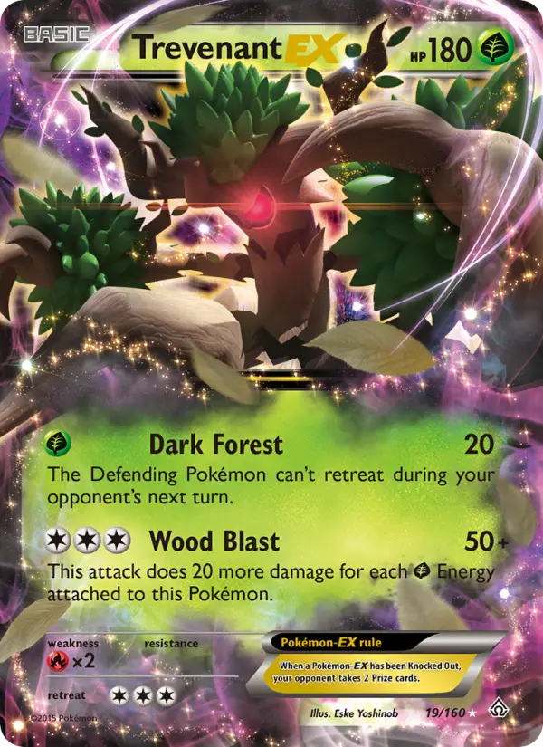 Trevenant EX — Primal Clash card #19