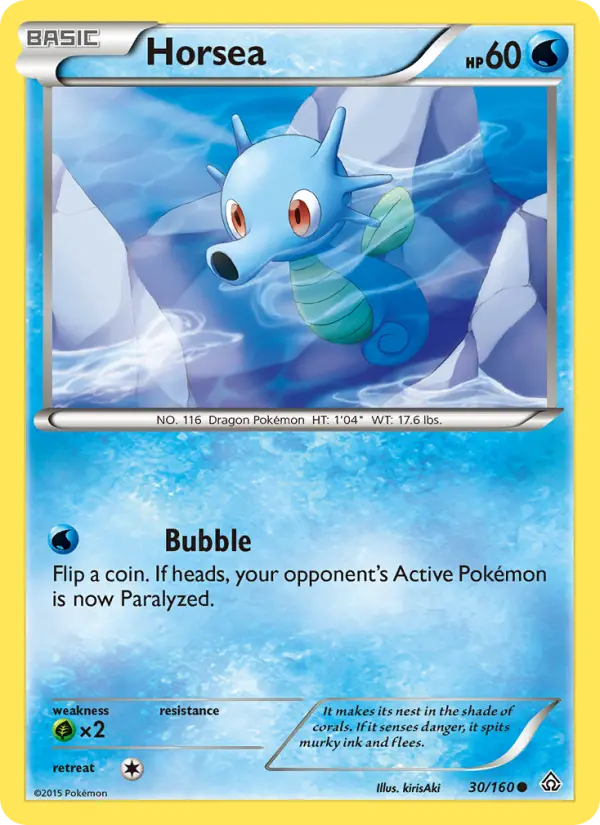 Horsea — Primal Clash card #30