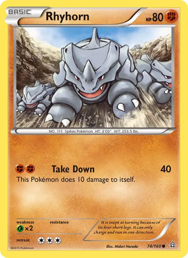 Rhyhorn — Primal Clash card #74