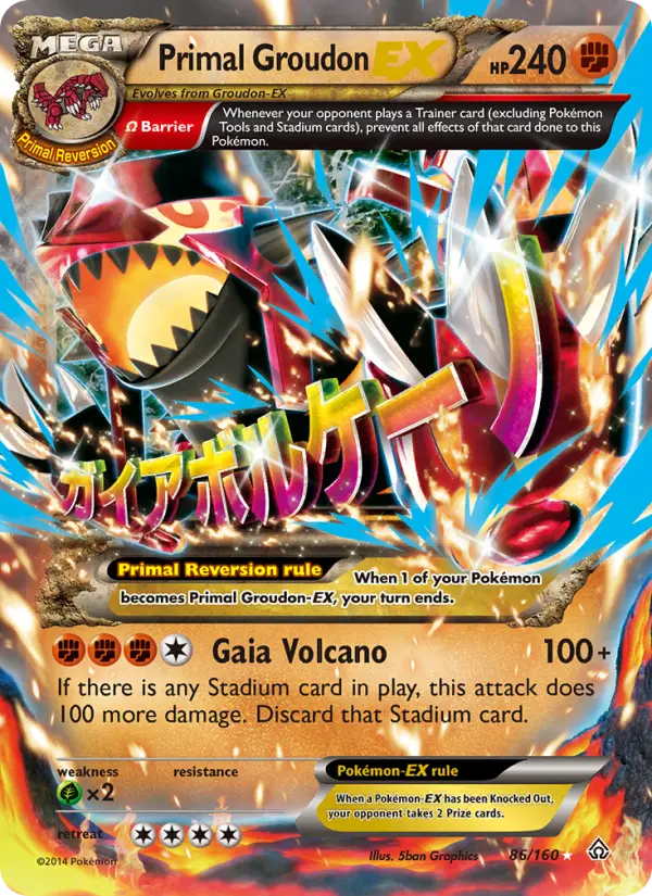 Primal Groudon EX — Primal Clash card #86