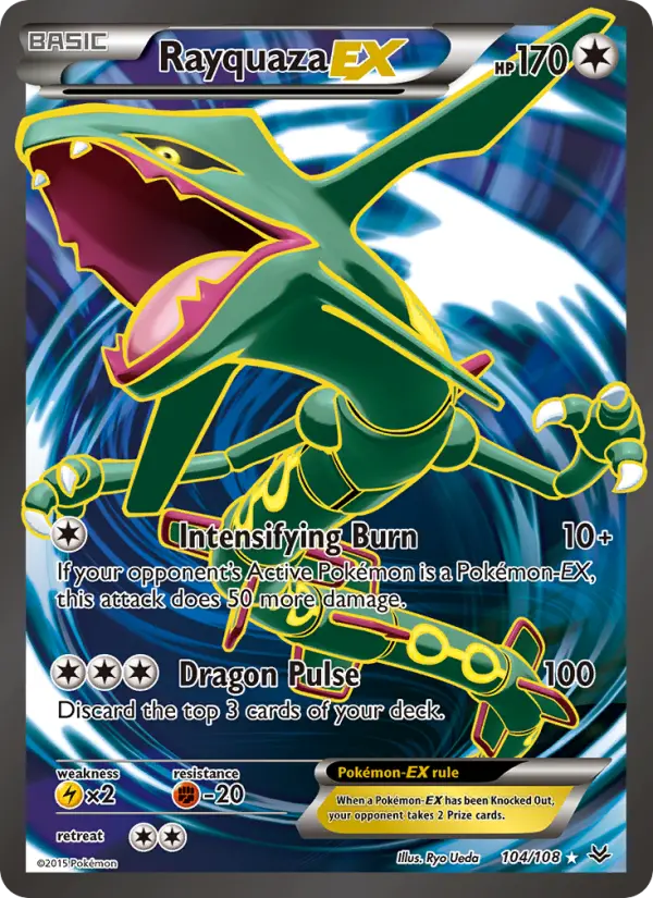 Rayquaza EX — Roaring Skies card #104