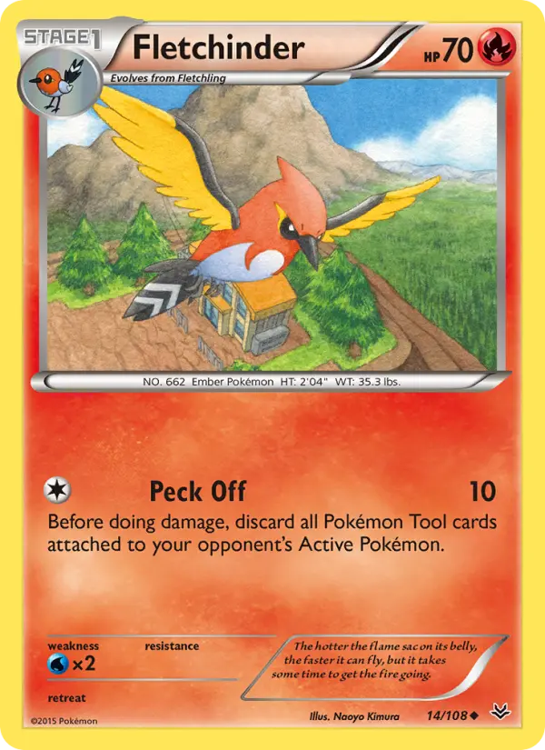 Fletchinder — Roaring Skies card #14