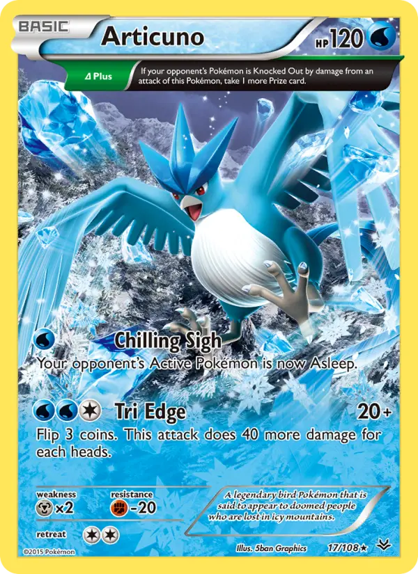 Articuno — Roaring Skies card #17