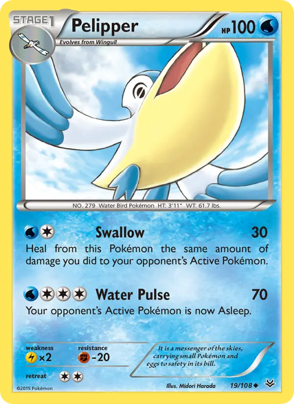 Pelipper — Roaring Skies card #19