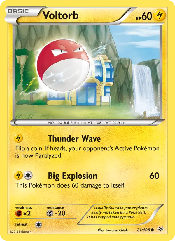 Voltorb — Roaring Skies card #21