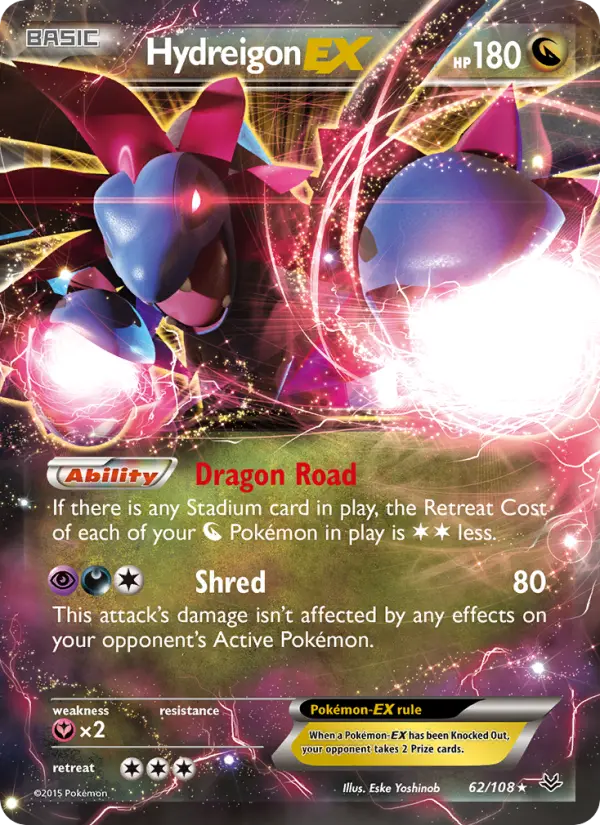 Hydreigon EX — Roaring Skies card #62