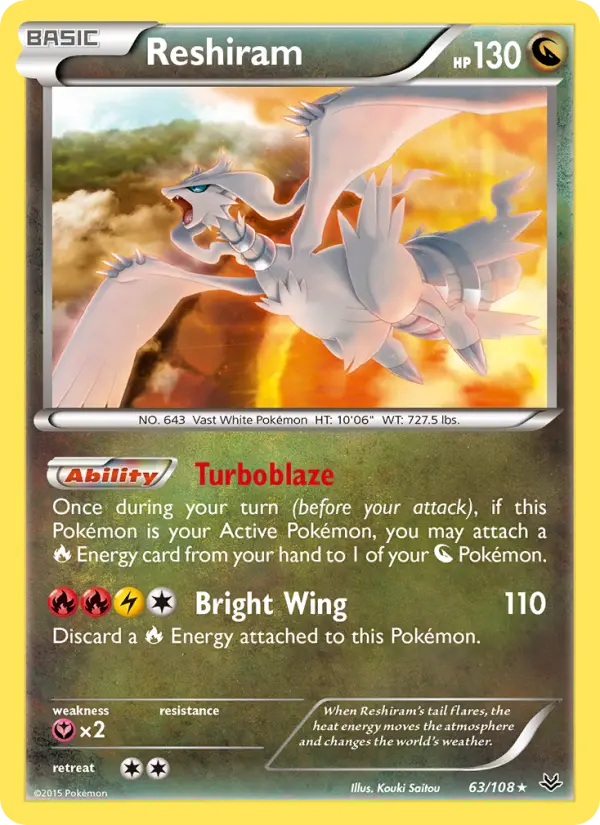Reshiram — Roaring Skies card #63