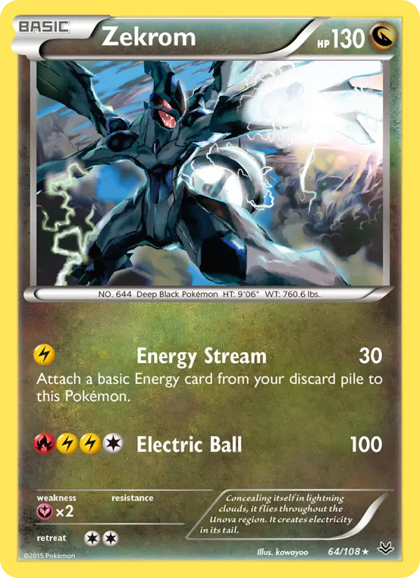 Zekrom — Roaring Skies card #64
