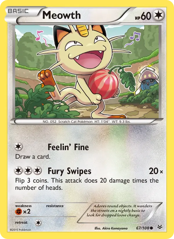 Meowth — Roaring Skies card #67