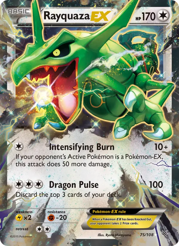Rayquaza EX — Roaring Skies card #75