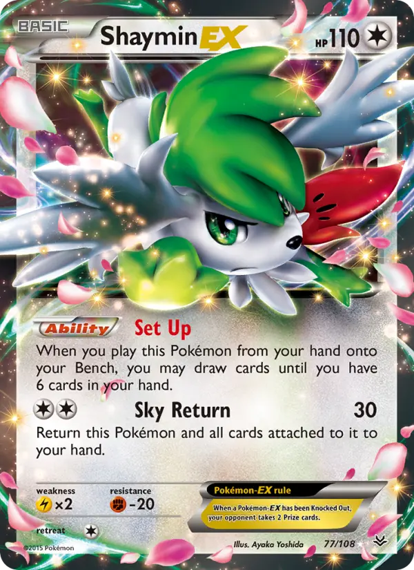 Shaymin EX — Roaring Skies card #77