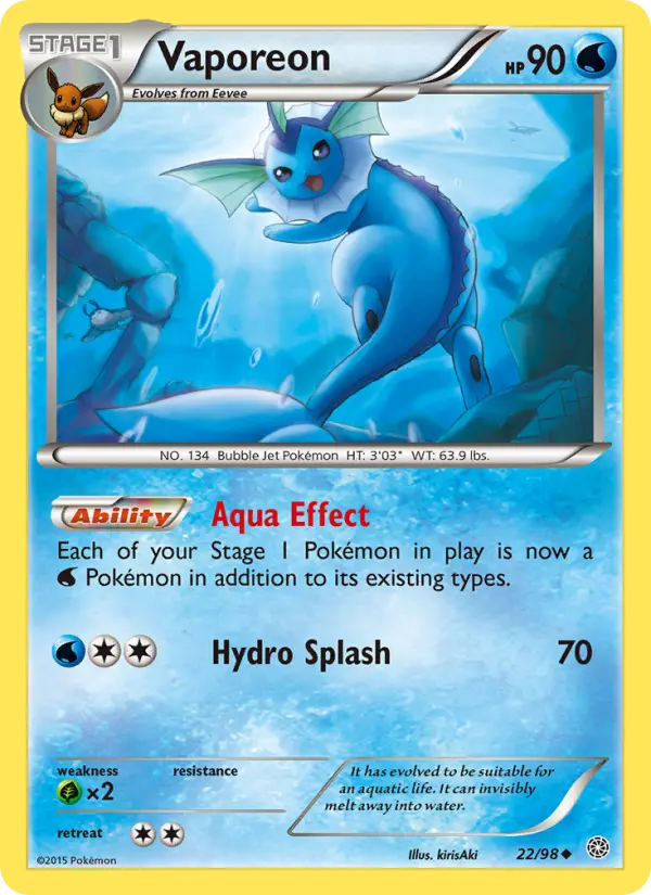 Vaporeon — Ancient Origins card #22