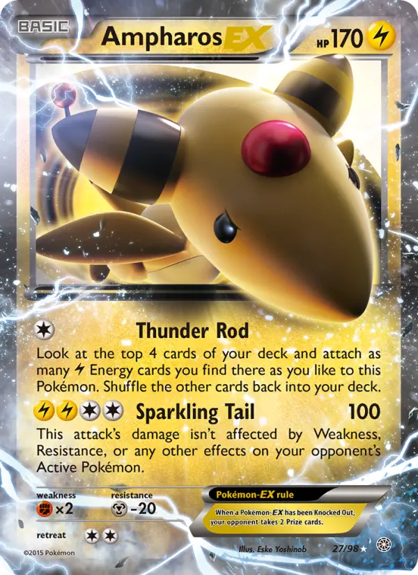 Ampharos EX — Ancient Origins card #27