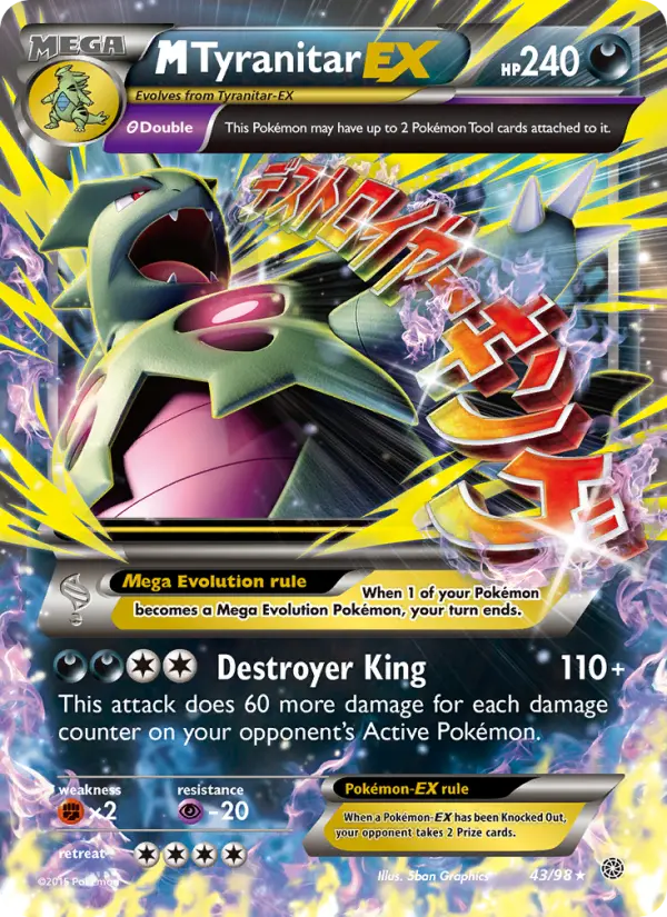 M Tyranitar EX — Ancient Origins card #43
