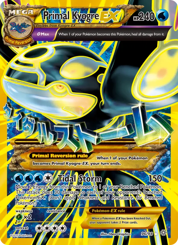 Primal Kyogre EX — Ancient Origins card #96