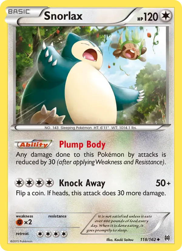 Snorlax — BREAKthrough card #118
