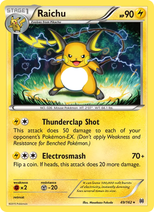 Raichu — BREAKthrough card #49