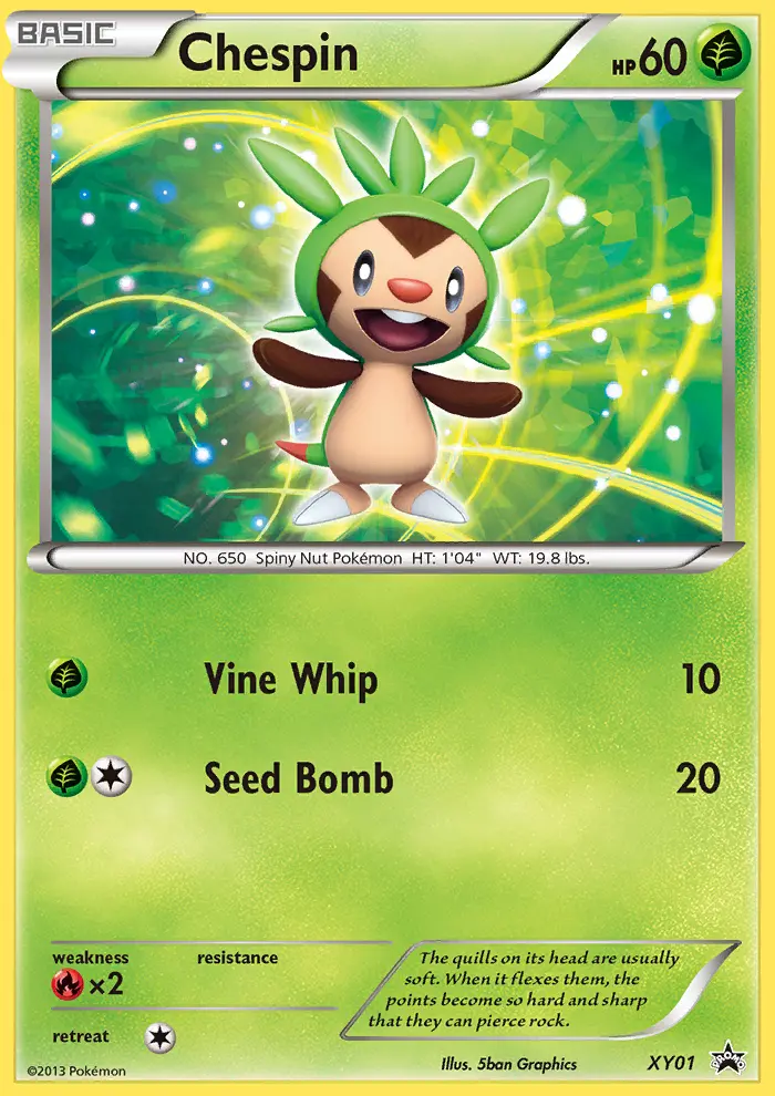 Chespin — XY Black Star Promos card #XY01