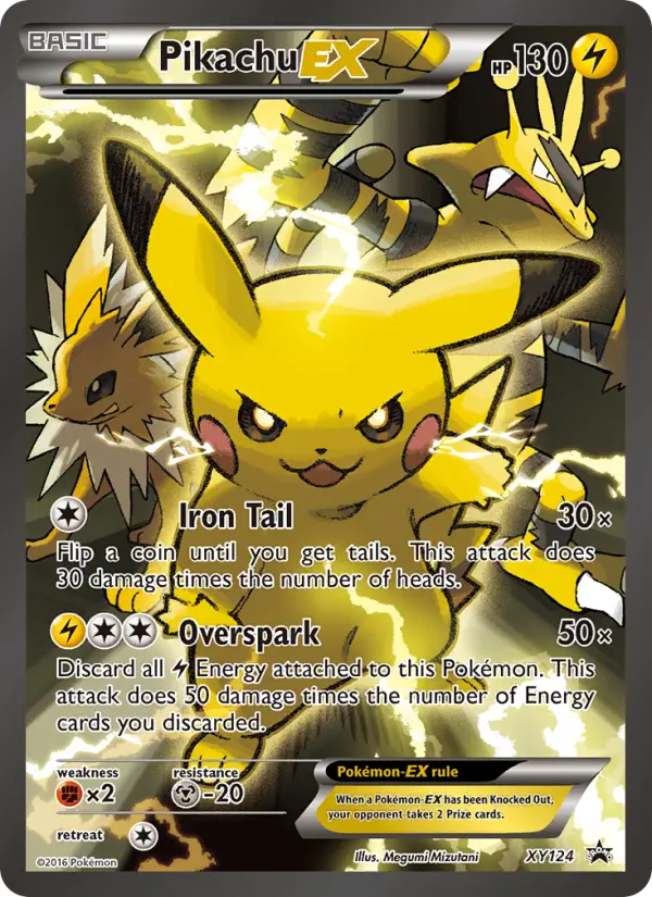 Pikachu EX — XY Black Star Promos card #XY124