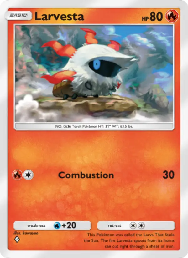 Larvesta — Mythical Island card #013