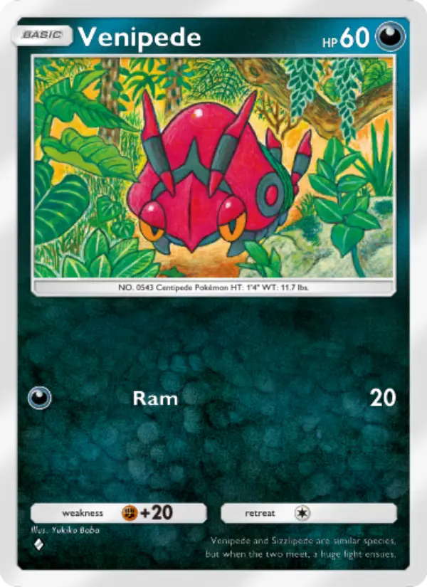 Venipede — Mythical Island card #053