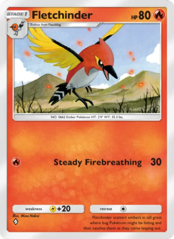 Fletchinder — Celestial Guardians card #028