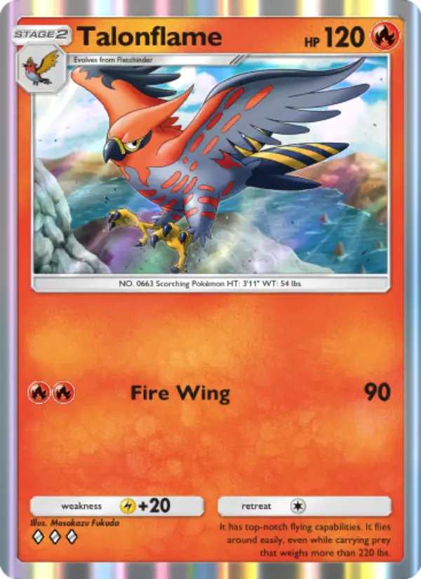 Talonflame — Celestial Guardians card #029