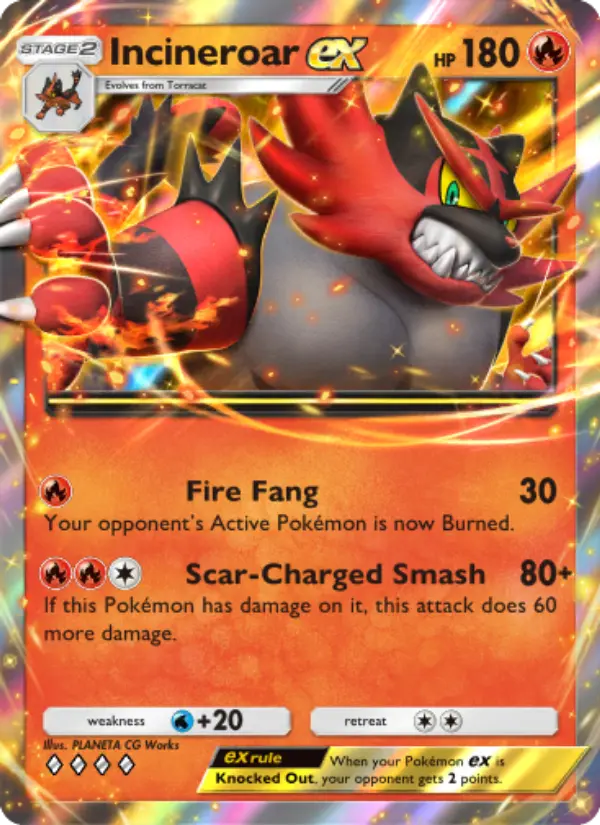Incineroar ex — Celestial Guardians card #033
