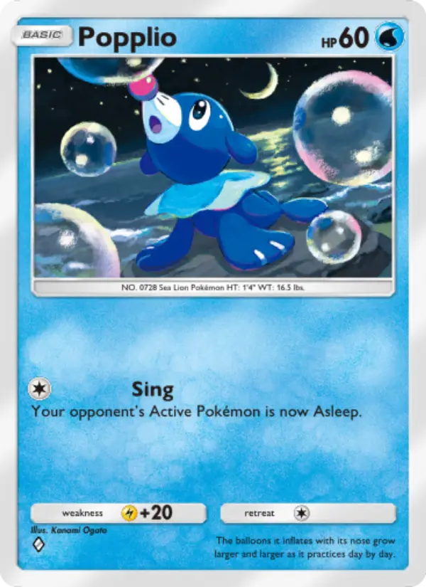 Popplio — Celestial Guardians card #045