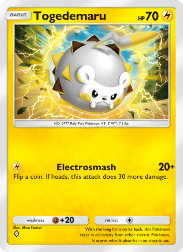 Togedemaru — Celestial Guardians card #067
