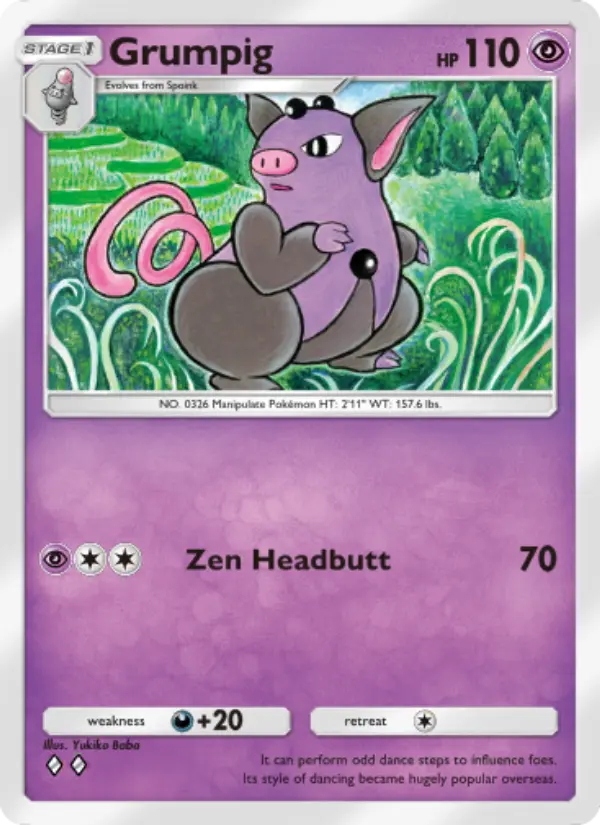 Grumpig — Celestial Guardians card #072