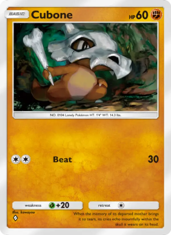 Cubone — Celestial Guardians card #089