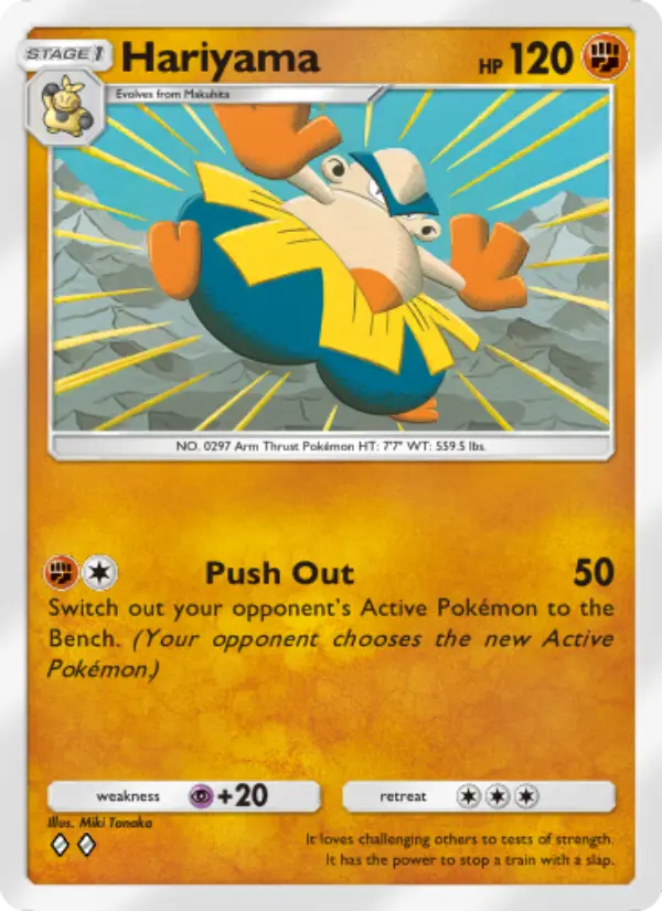 Hariyama — Celestial Guardians card #091
