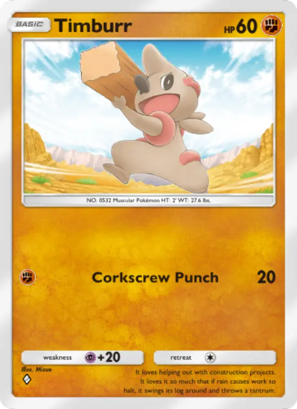 Timburr — Celestial Guardians card #094