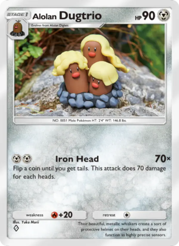 Alolan Dugtrio — Celestial Guardians card #118